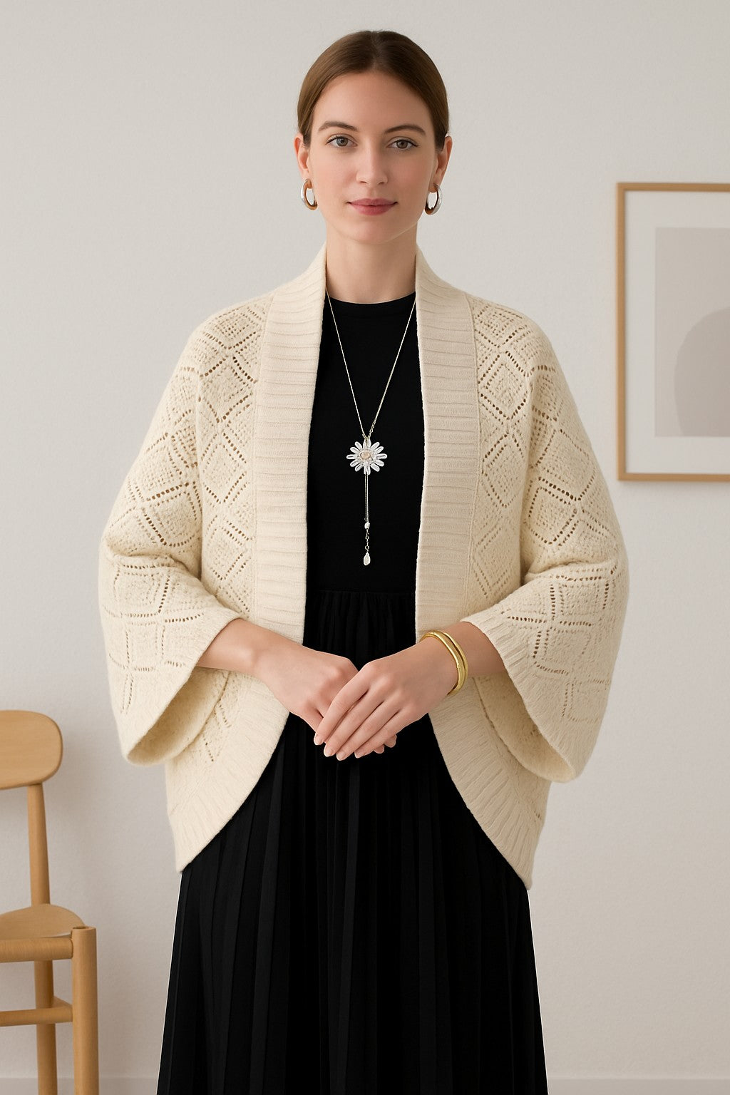 Kajo™ | Veste châle tricotée élégante